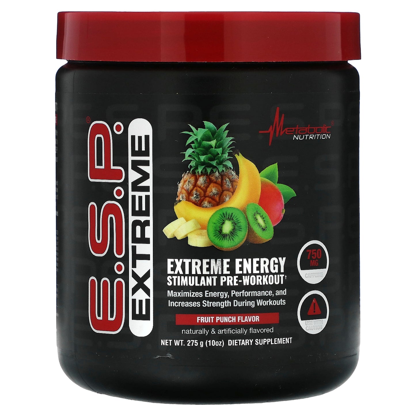 Metabolic Nutrition, E.S.P. Extreme Energy Stimulant Pre-Workout, Fruit Punch, 10 oz (275 g)