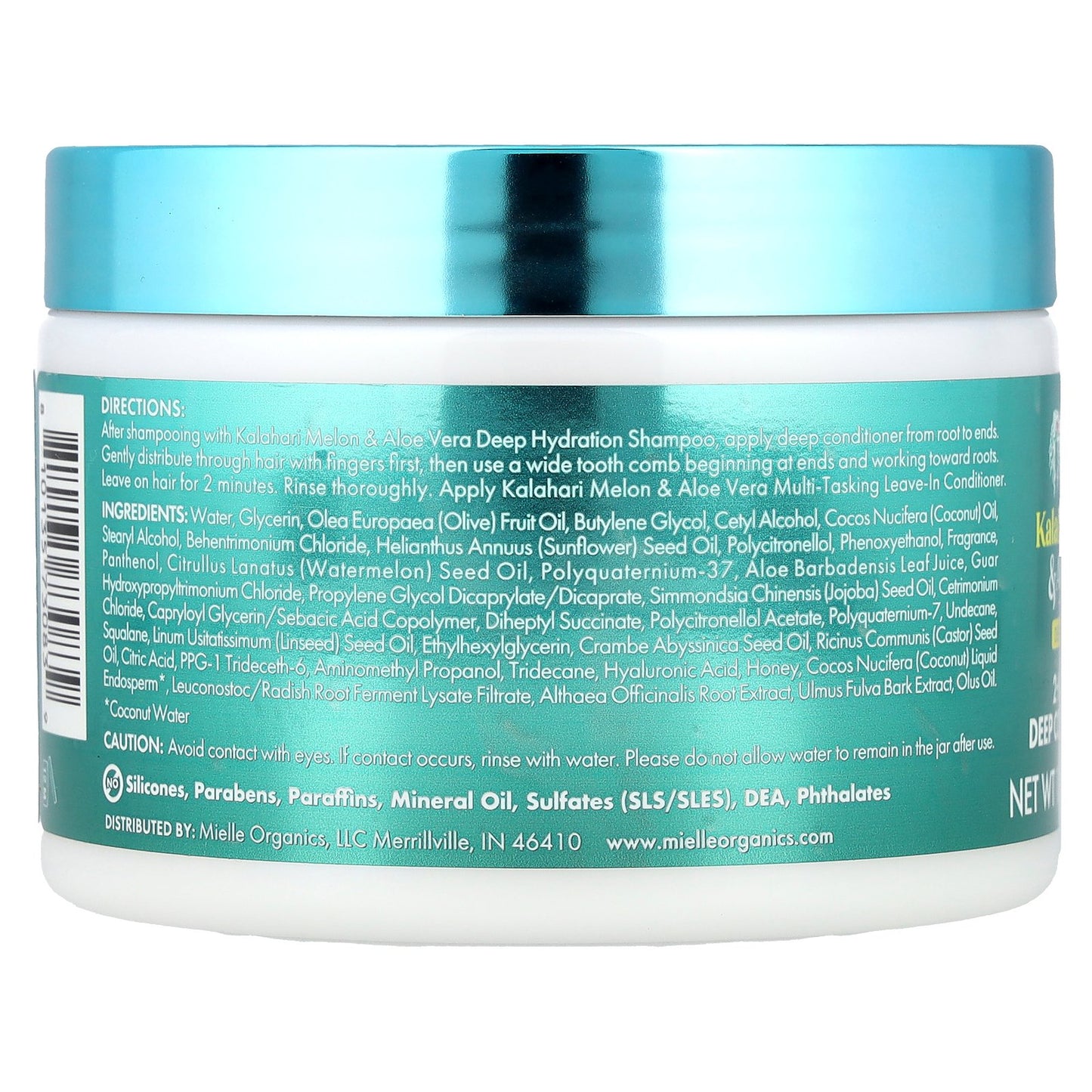 Mielle, Deep Hydration 2-Minute Deep Conditioner, For Dry, Dehydrated Hair, Kalahari Melon & Aloe Vera, 12 oz (340 g)