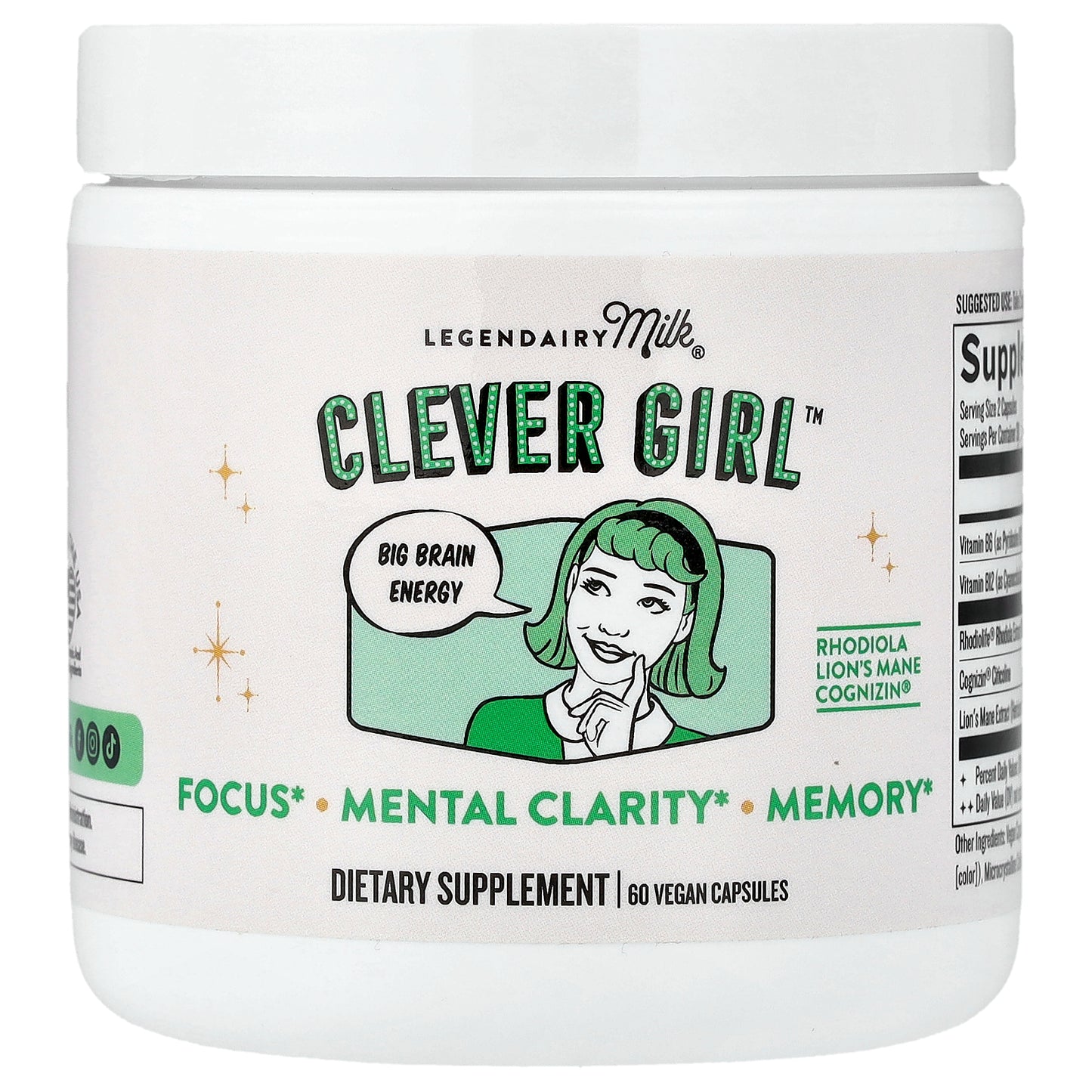 Legendairy Milk, Clever Girl™, 60 Vegan Capsules