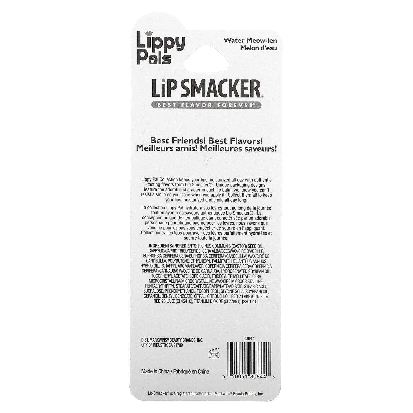 Lip Smacker, Lippy Pals Balm, Kitty, Water Meow-lon, 0.14 oz (4 g)