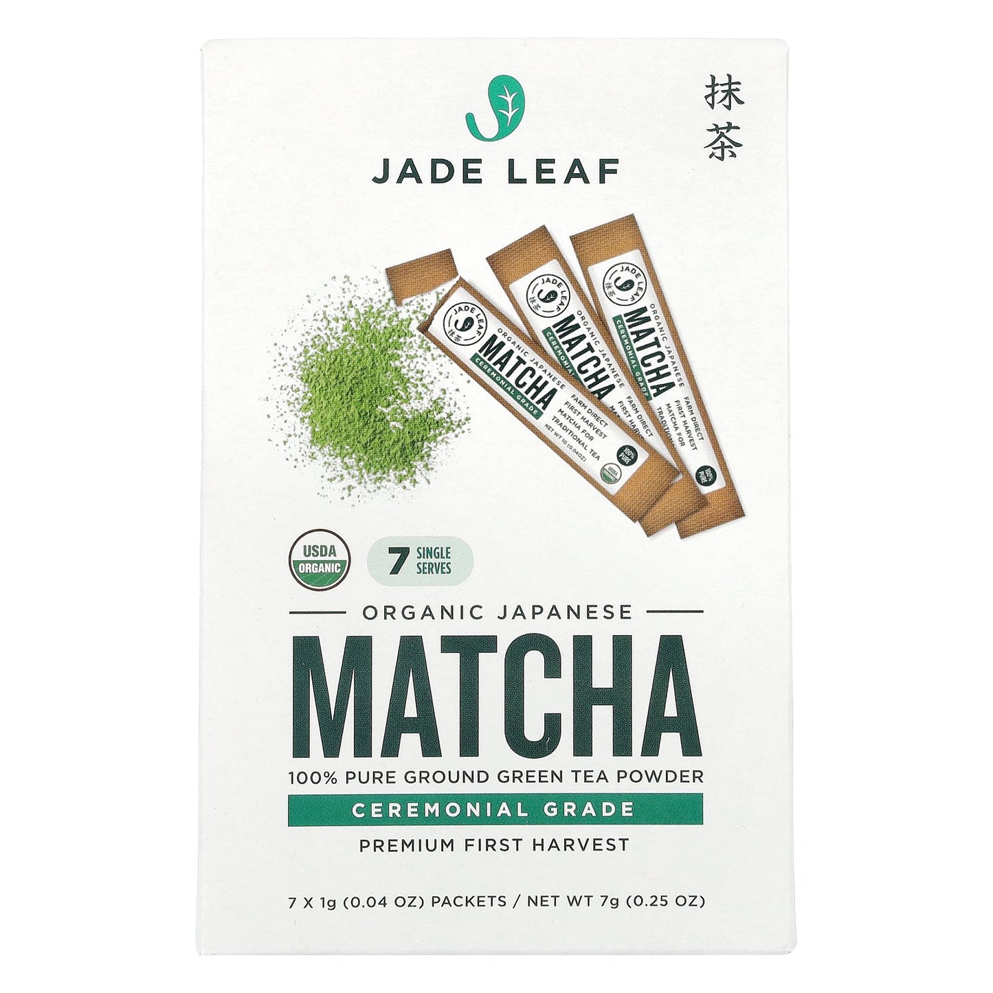 Jade Leaf Matcha, Organic Japanese Matcha, 7 Packets, 0.04 oz (1 g) Each