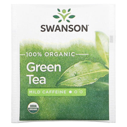 Swanson, 100% Organic Green Tea, 20 Tea Bags, 1.4 oz (40 g)