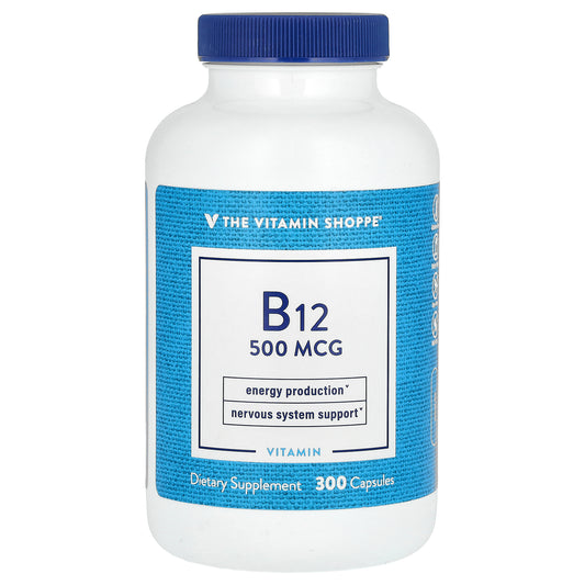 The Vitamin Shoppe, Vitamin B12, 500 mcg, 300 Capsules