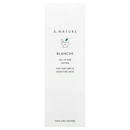 S.NATURE, Blanche, All In One Lotion, For Very Dry & Sensitive Skin, 200 ml