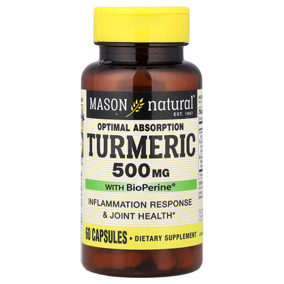 Mason Natural, Optimal Absorption Turmeric with BioPerine®, 60 Capsules
