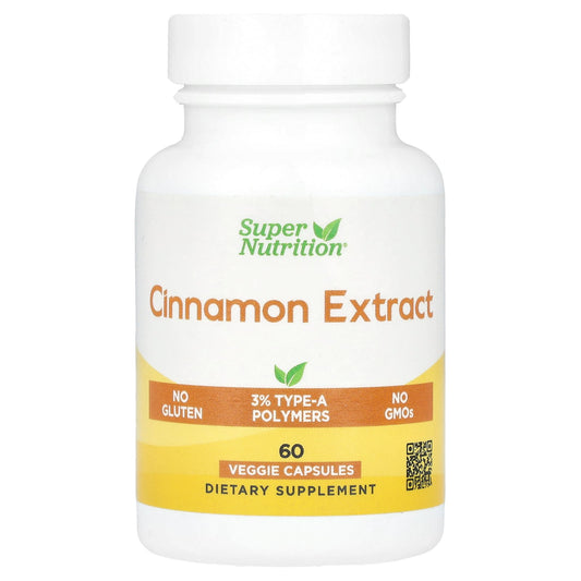Super Nutrition, Cinnamon Extract, 60 Veggie Capsules (250 mg per Capsule)
