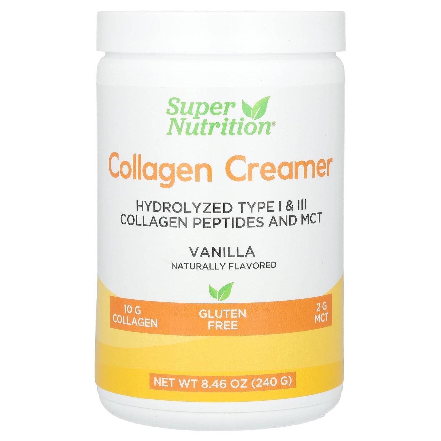 Super Nutrition, Collagen Creamer, Vanilla, 8.46 oz (240 g)