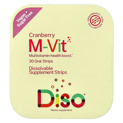 Diso, M-Vit, Cranberry, 30 Oral Strips