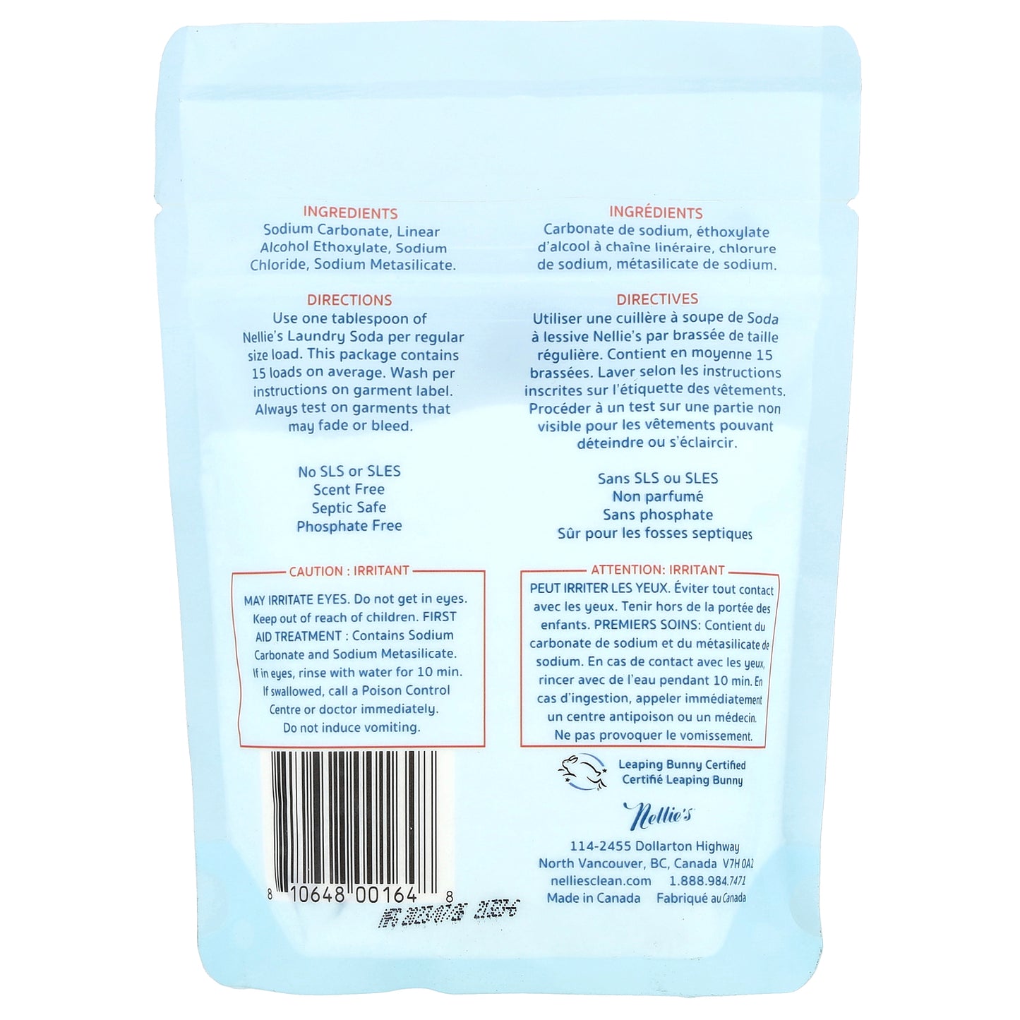 Nellie's, Laundry Soda, 0.55 lb (250 g)