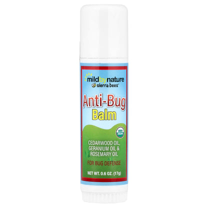 Mild By Nature, Anti-Bug Balm Stick, Cedarwood, Geranium & Rosemary Oil, 0.6 oz (17 g)