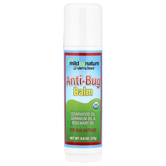 Mild By Nature, Anti-Bug Balm Stick, Cedarwood, Geranium & Rosemary Oil, 0.6 oz (17 g)