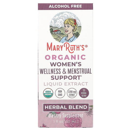 MaryRuth's, Organic Women's Wellness & Menstrual Support Liquid Extract, Alcohol Free , 1 fl oz (30 ml)