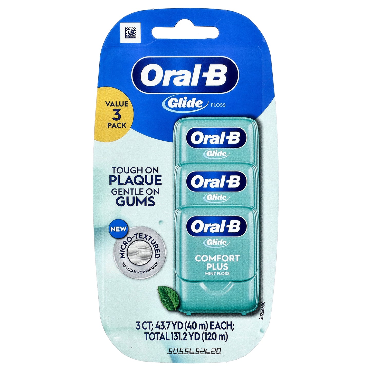 Oral-B, Glide, Comfort Plus Floss, Mint, 3 Pack, 43.7 yd (40 m) Each