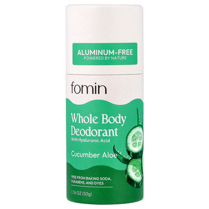 fomin, Whole Body Deodorant, Aluminum Free, Cucumber Aloe, 1.76 oz (50 g)